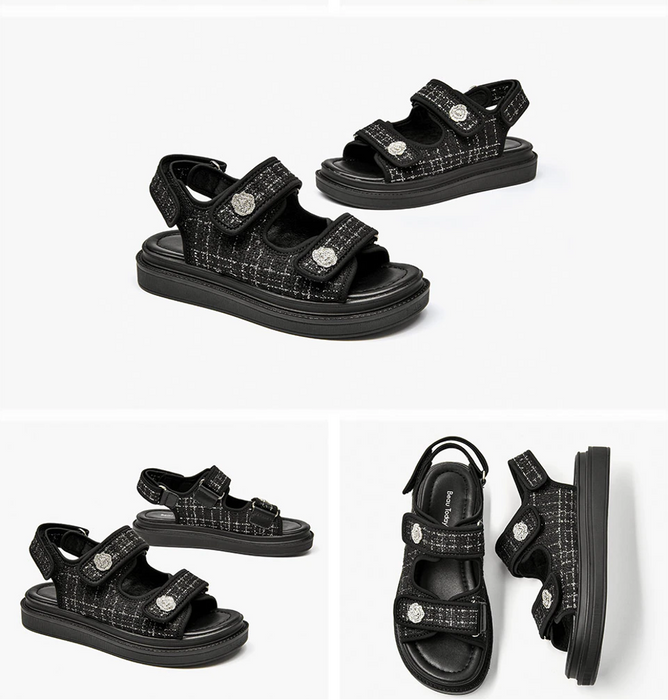 Plaid Sandals