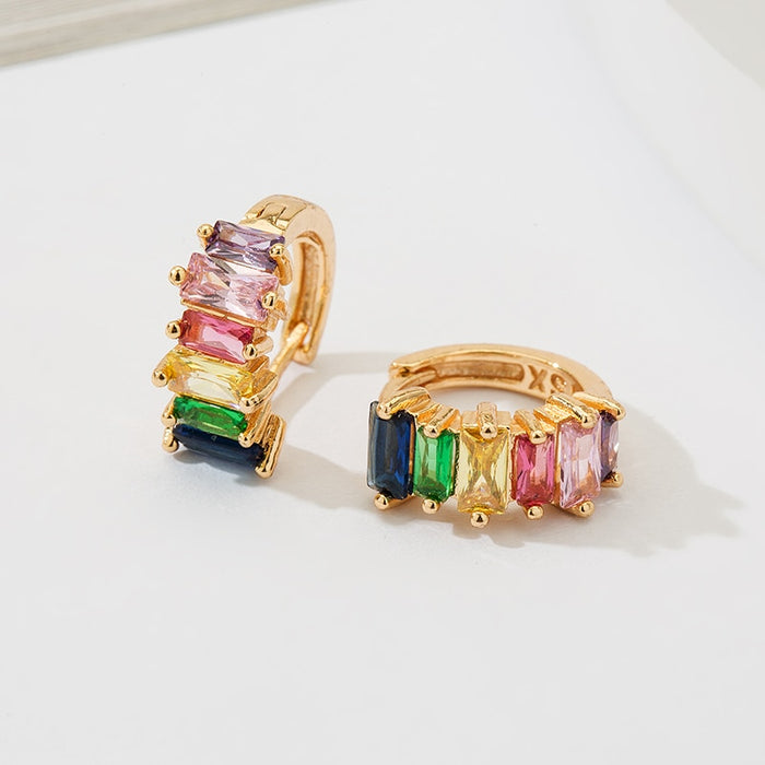 Crystal Small Hoop Earrings - Capulet Boutique