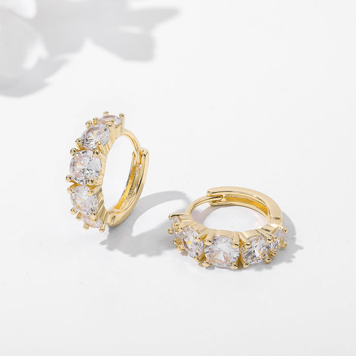 Crystal Small Hoop Earrings - Capulet Boutique