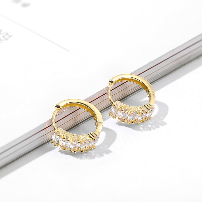 Crystal Small Hoop Earrings - Capulet Boutique