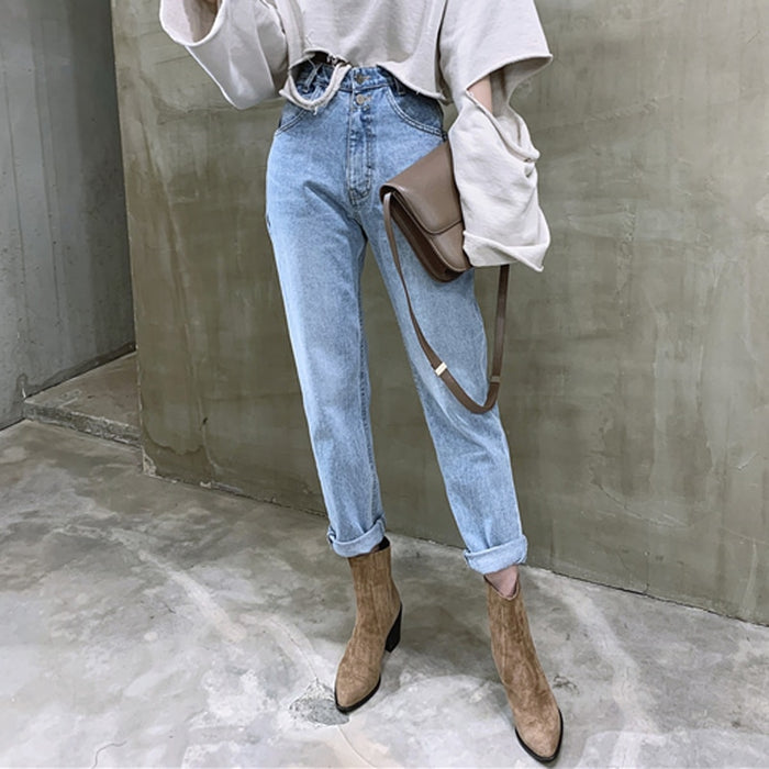 High-Waisted Jeans - Capulet Boutique