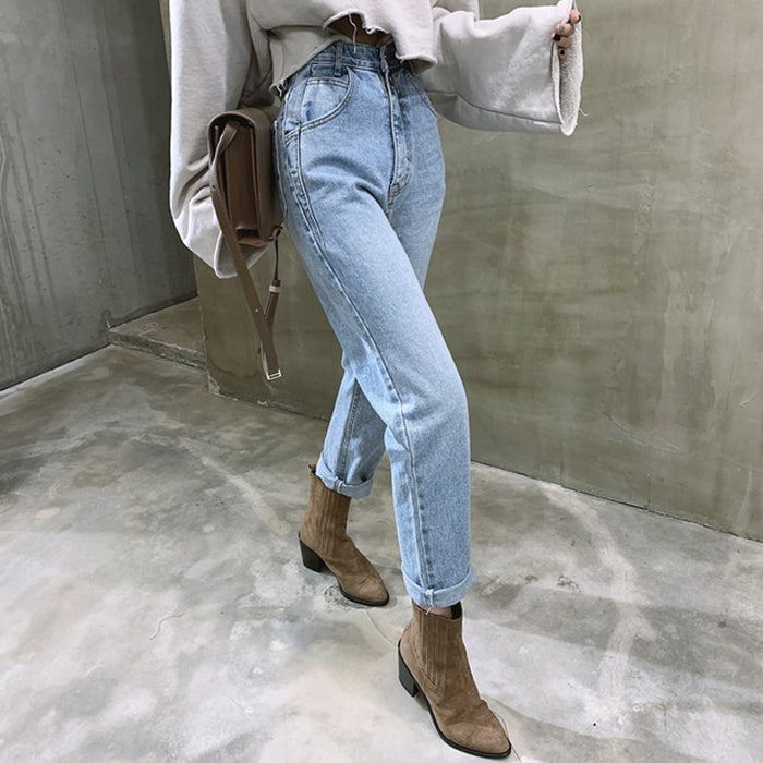 High-Waisted Jeans - Capulet Boutique