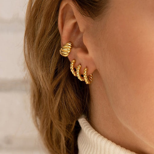 Twisted Hoop Earrings - Capulet Boutique