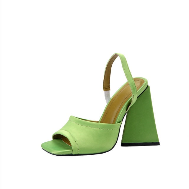 Kendra High-Heeled Slipper With Strap - Capulet Boutique