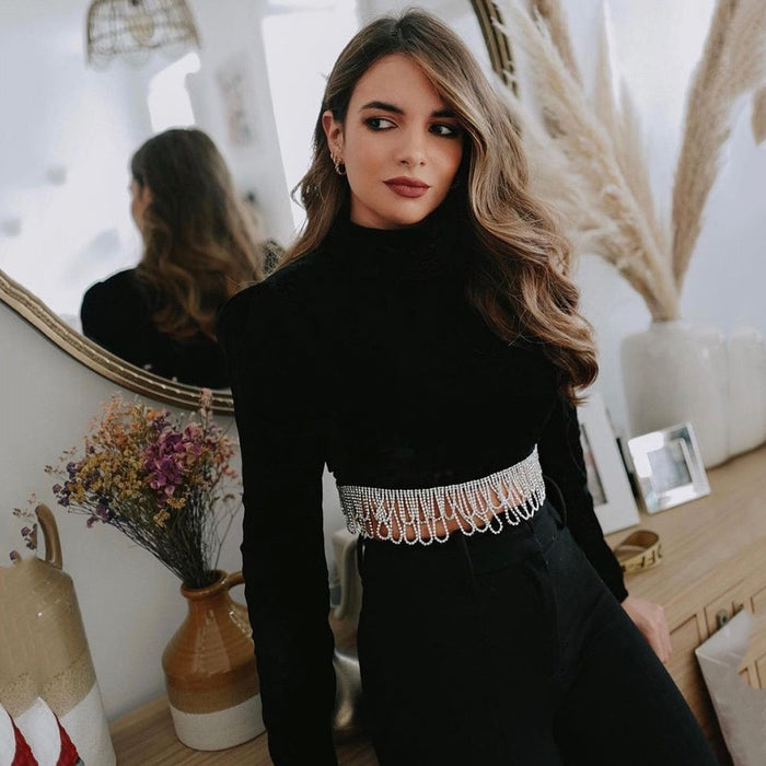 Beaded Fringed Two Piece